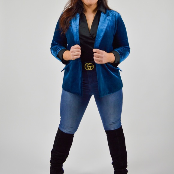 Navy Blazer Royal Blue Blazer Womens Plus Size Jackets Coats Blue